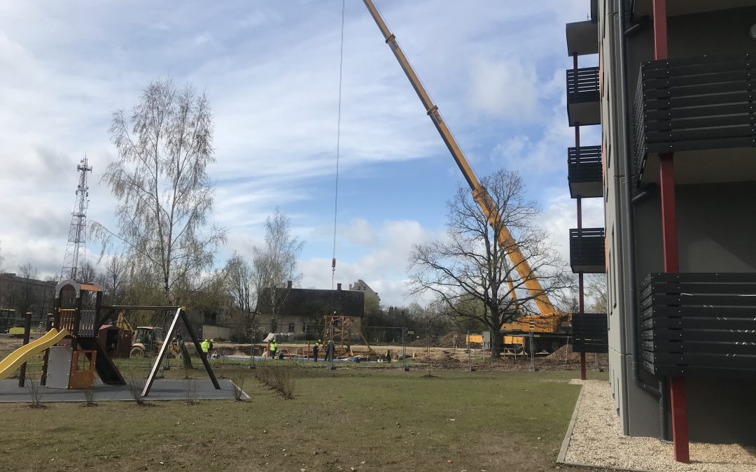 Esam uzsākuši darbus pie otrās daudzdzīvokļu mājas būvniecības mūsu Cēsu māju kvartālā Siguldas ielā 5